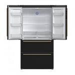 Forno Moena 36" 19.2 Cu.Ft. Black Counter-Depth French Door Refrigerator with Ice Maker - FFRBI1820-36BLK