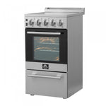 Forno Galiano 36" Stainless Steel French Door Electric Range with True Convection and Air Fry (5.36 Cu. Ft.) - FFSEL6917-36