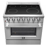 Forno Galiano 36" Stainless Steel Freestanding Electric Range With True Convection And Air Fry (5.36 Cu. Ft.) - FFSEL6083-36