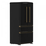 Forno Luigi 33" 18 Cu.Ft. Black French Door Refrigerator - FFFFD1791-33BLK