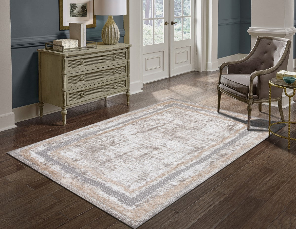 Almalfi 8' X 11' Area Rug - Grey/Beige/Cream