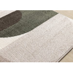 Maui Contemporary Geometric Area Rug - Cream Green - 5' X 8'