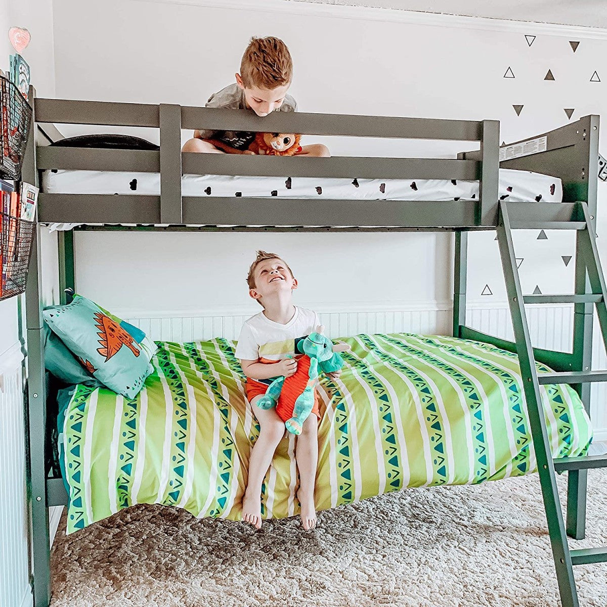 Ellis Twin Bunk Bed - Grey