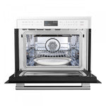 Forno Oliena White 24" Built-In Microwave Convection Oven (1.6 Cu. Ft.) - FMWDR3093-24WHT