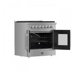 Forno Galiano 36" Stainless Steel French Door Freestanding Gas Range (5.36 Cu. Ft.) - FFSGS6444-36