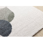 Misha Modern Geometric Area Rug - White Grey - 5' X 8'