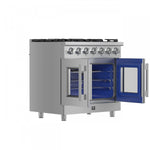 Forno Massimo 36" Stainless Steel French Door Freestanding Gas Range (5.36 Cu. Ft.) - FFSGS6439-36
