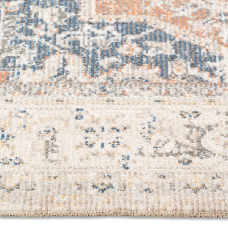 Salsa Medallion Outdoor Rug - 8' x 10' - Orange/Blue