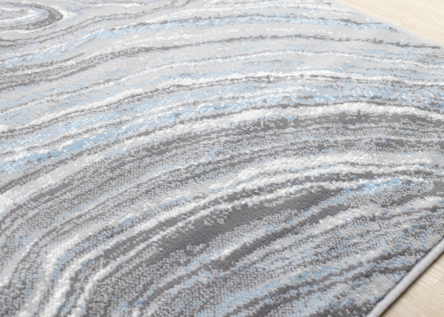 Functional Modern Area Rug - 7' X 10' - Blue/Grey