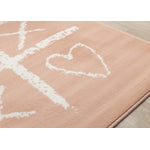 Kids Playing Board Area Rug - Pink Cream - 5' X 8'