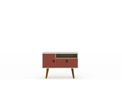 Otuken 35" TV Stand - Off White/Terracotta