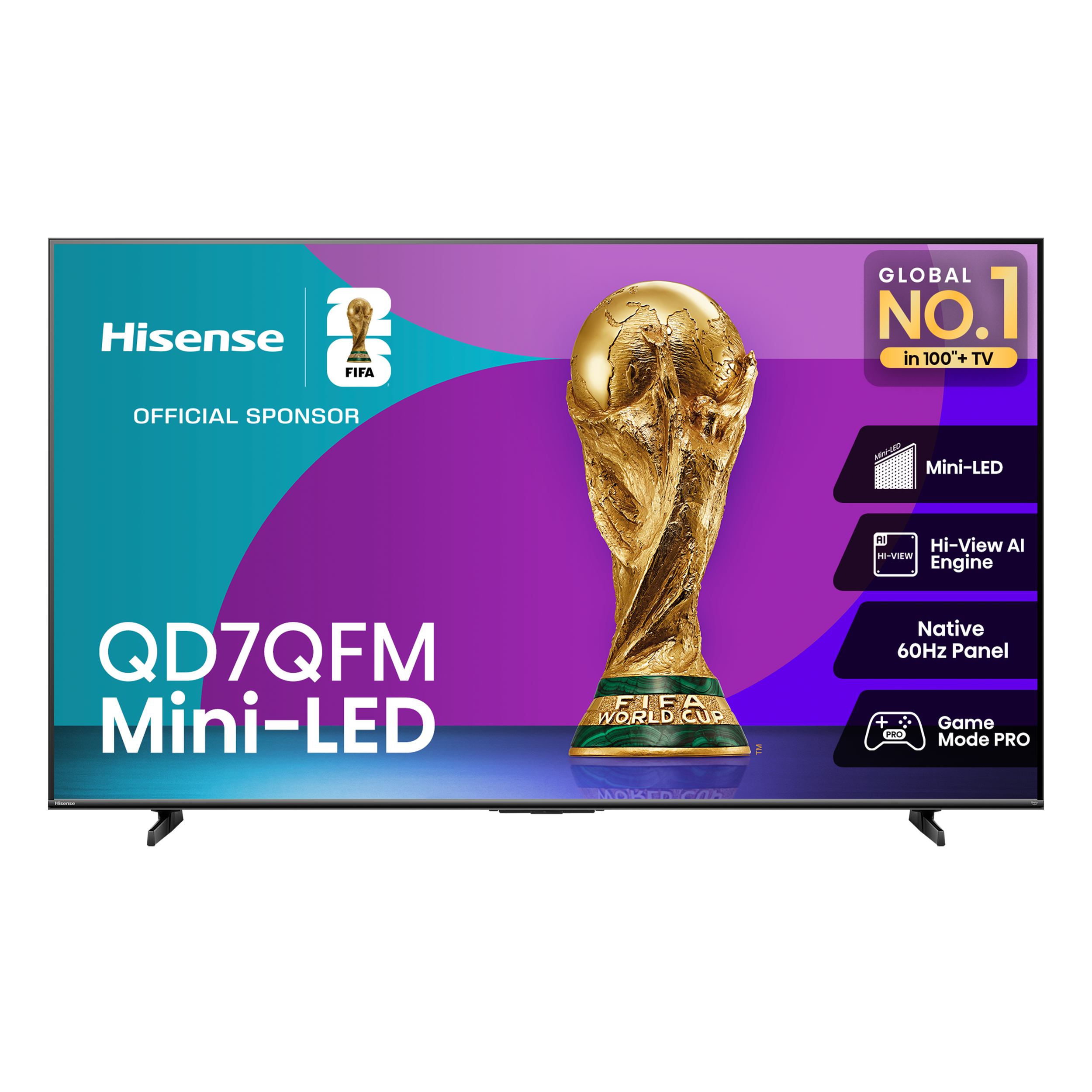 Hisense 65" 4K Smart QLED MiniLED TV - 65QD7QFM--