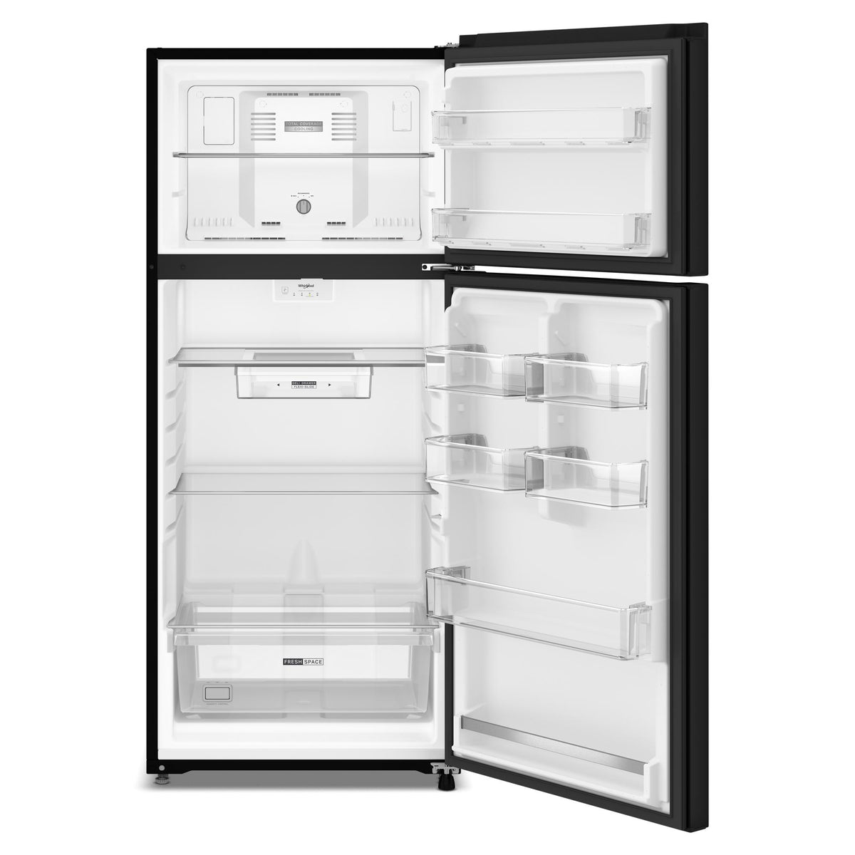 Whirlpool 28.5" 16.0 Cu. Ft. Black Top Freezer Refrigerator – WRTX3316TB