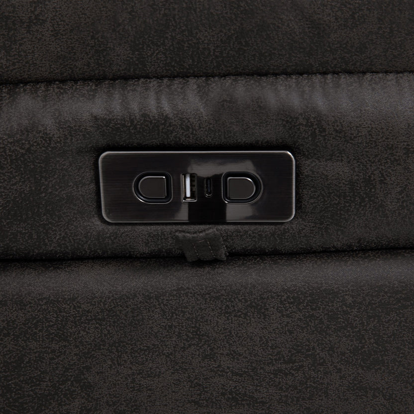 Weston 5Piece Power Reclining Sectional with Console Granite Leon's