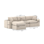 Jade All Foam Sectional - Beige