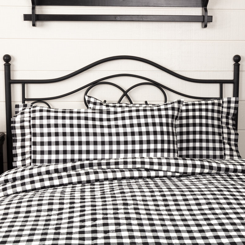 Selena III King Pillow Case - Black Check - Set of 2