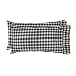 Selena III King Pillow Case - Black Check - Set of 2