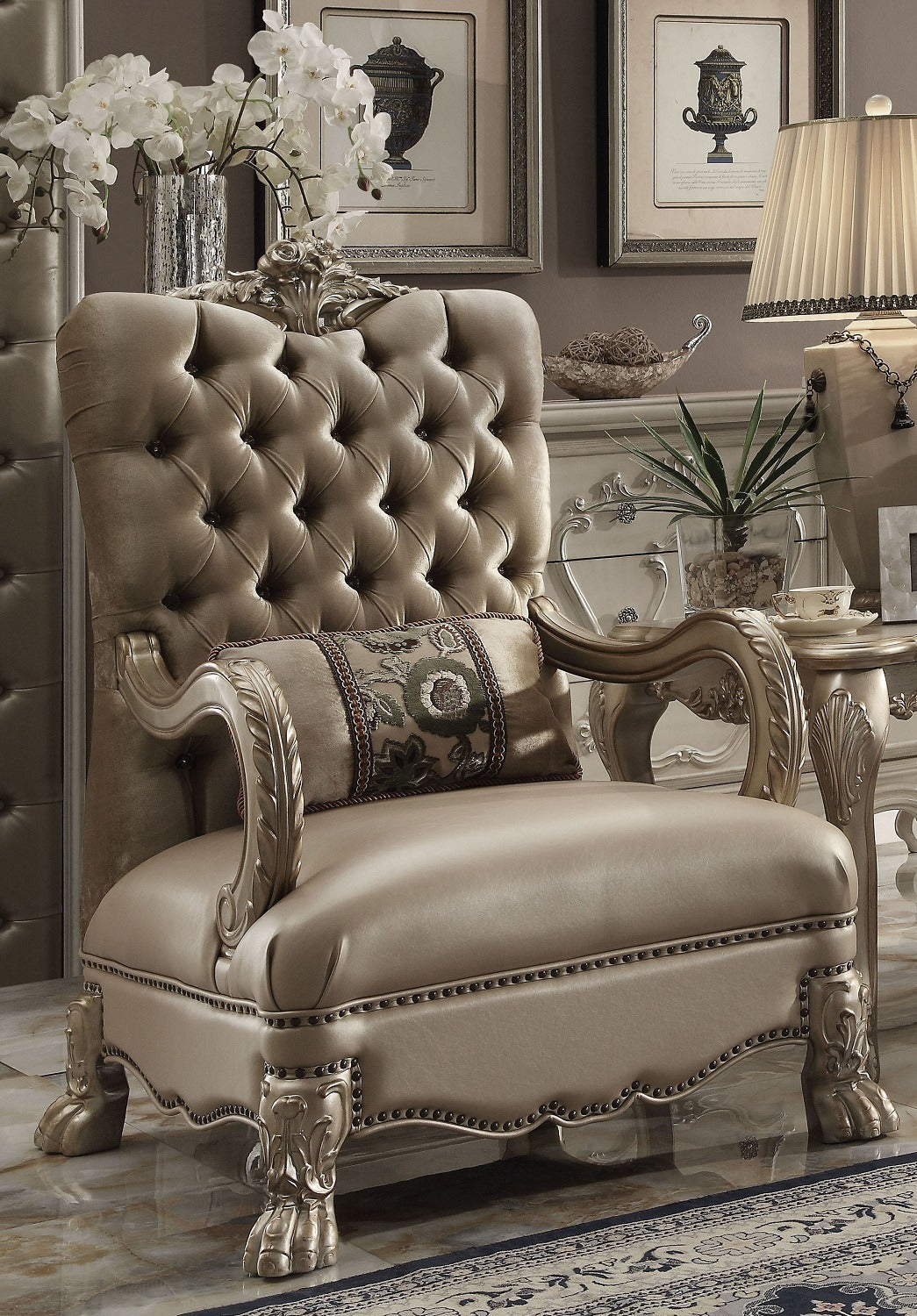 Constantine Accent Chair - Gold Patina