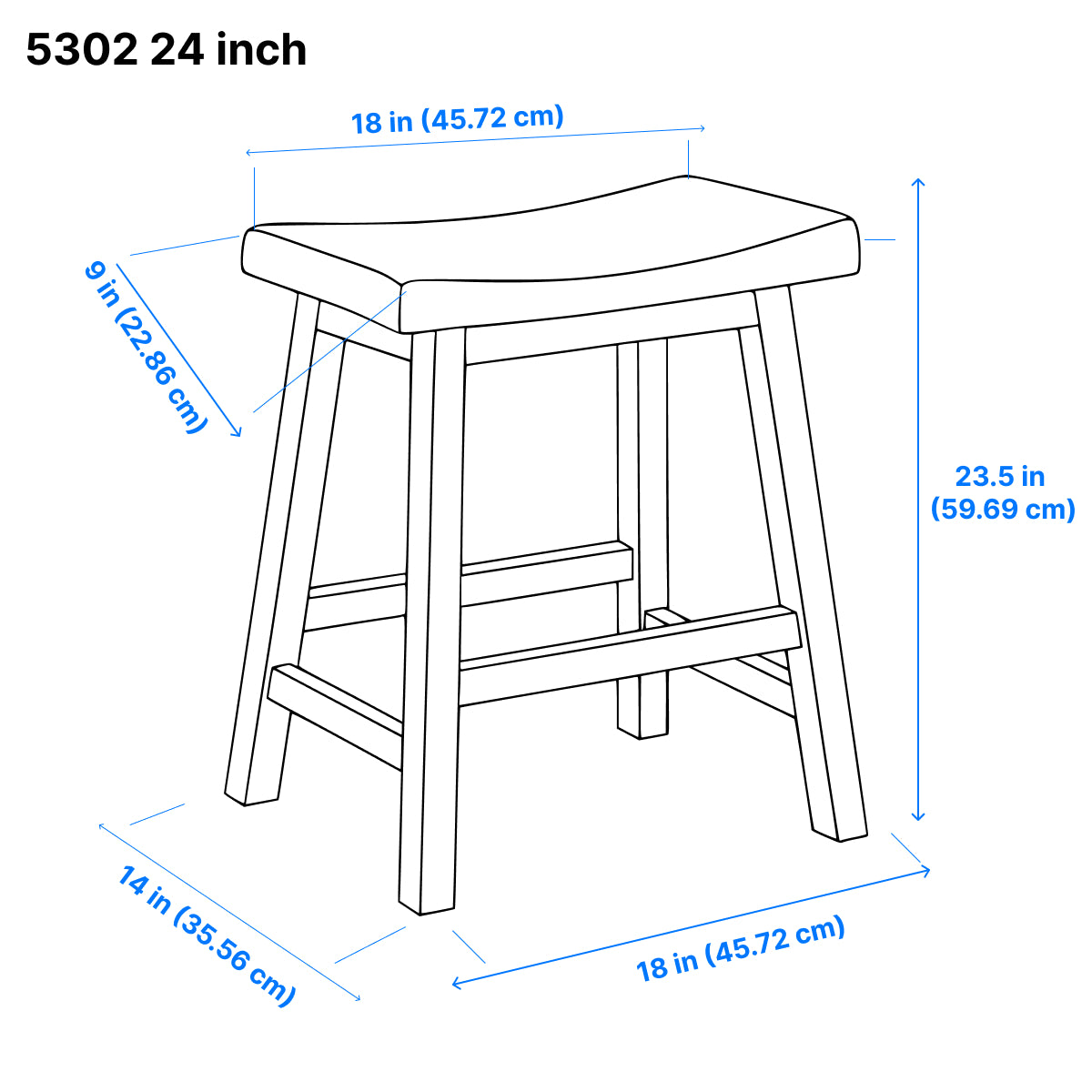 Colt Dining Stool - Black - Set of Two