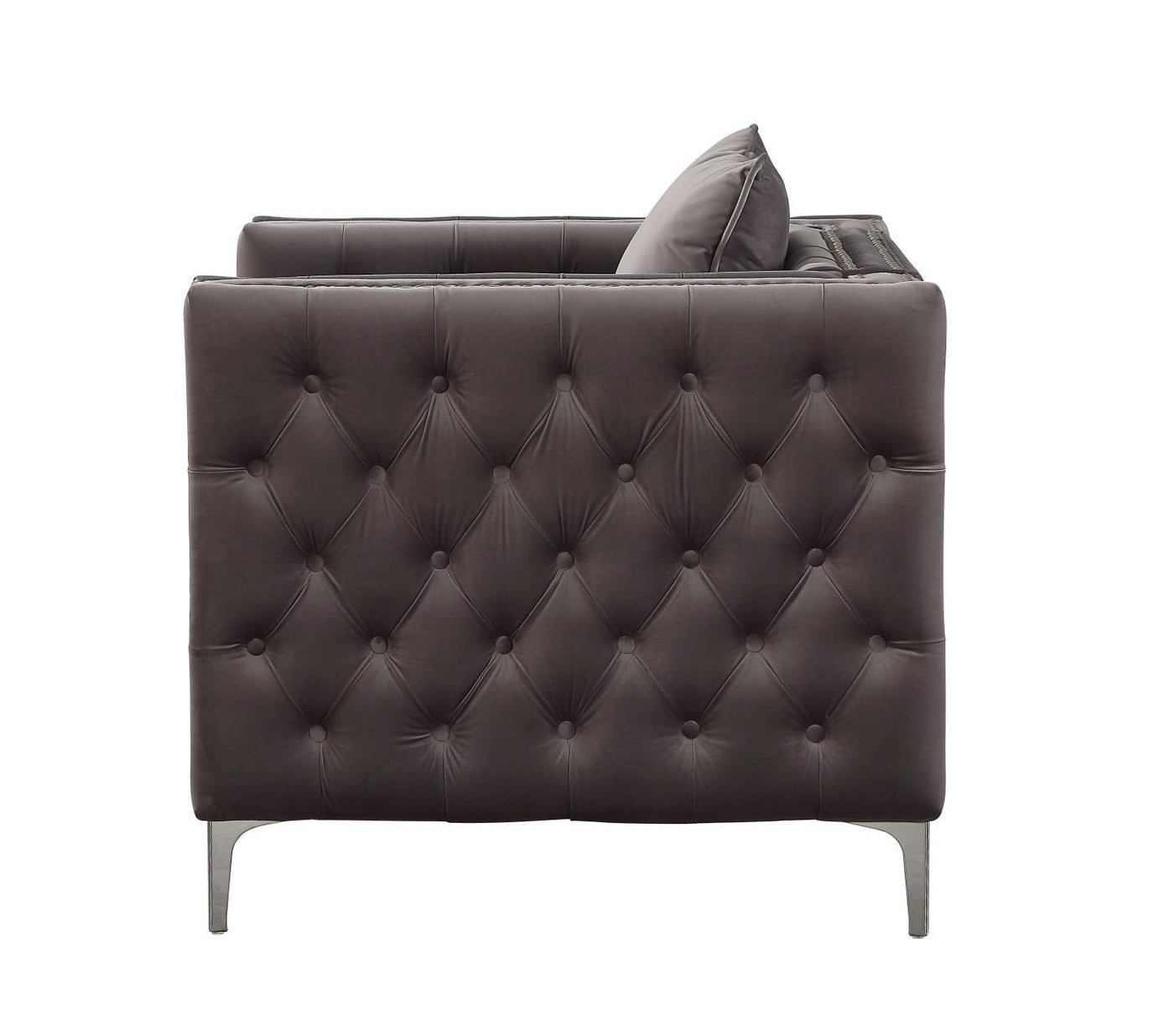 Adecyn Tufted Chair - Dark Grey