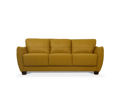 Jon Perse Leather Sofa - Mustard