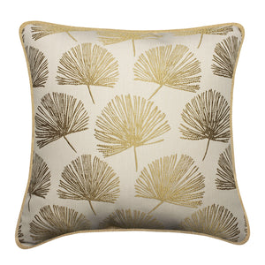 Natural Glam 18 X 18 Decorative Leaf Pillow - Gold