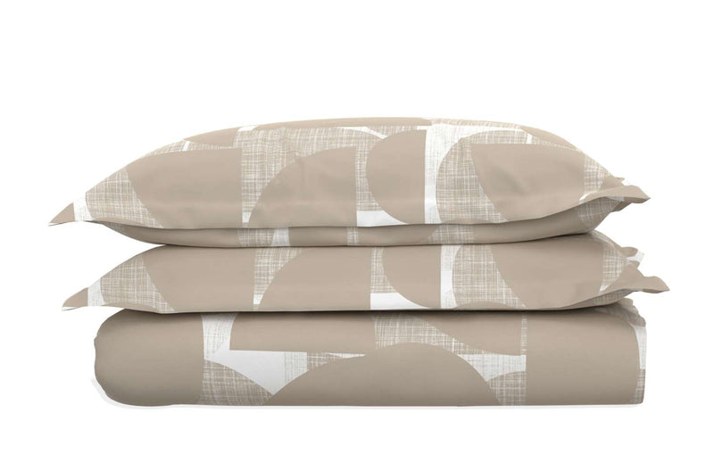 Midcentury Modern 7Piece King Set Bed in a Bag Beige Leon's