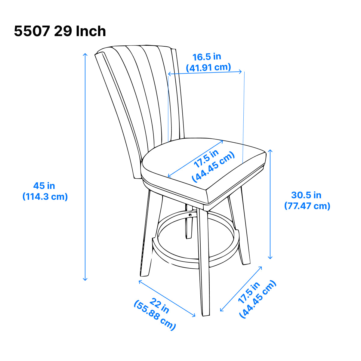 Corvallis Bar Stool - Grey - Set of Two