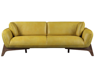 Barbon Leather Sofa - Mustard Yellow