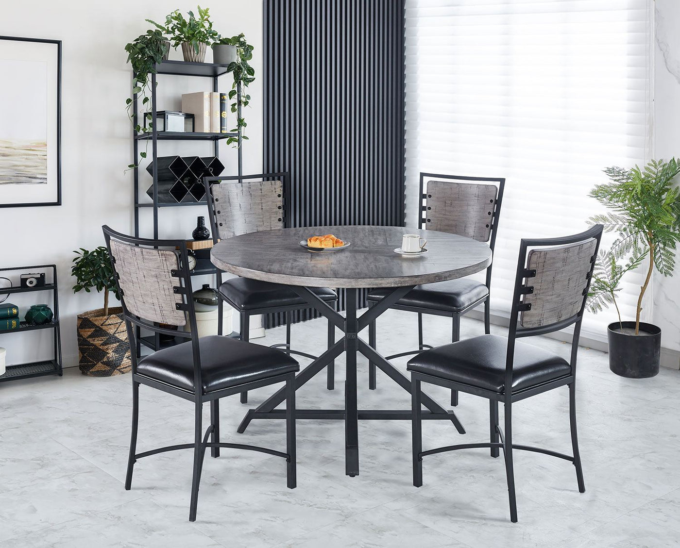 Shala Dining Chair - Grey, Black