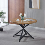 Shala Dining Table - Natural Wood, Black