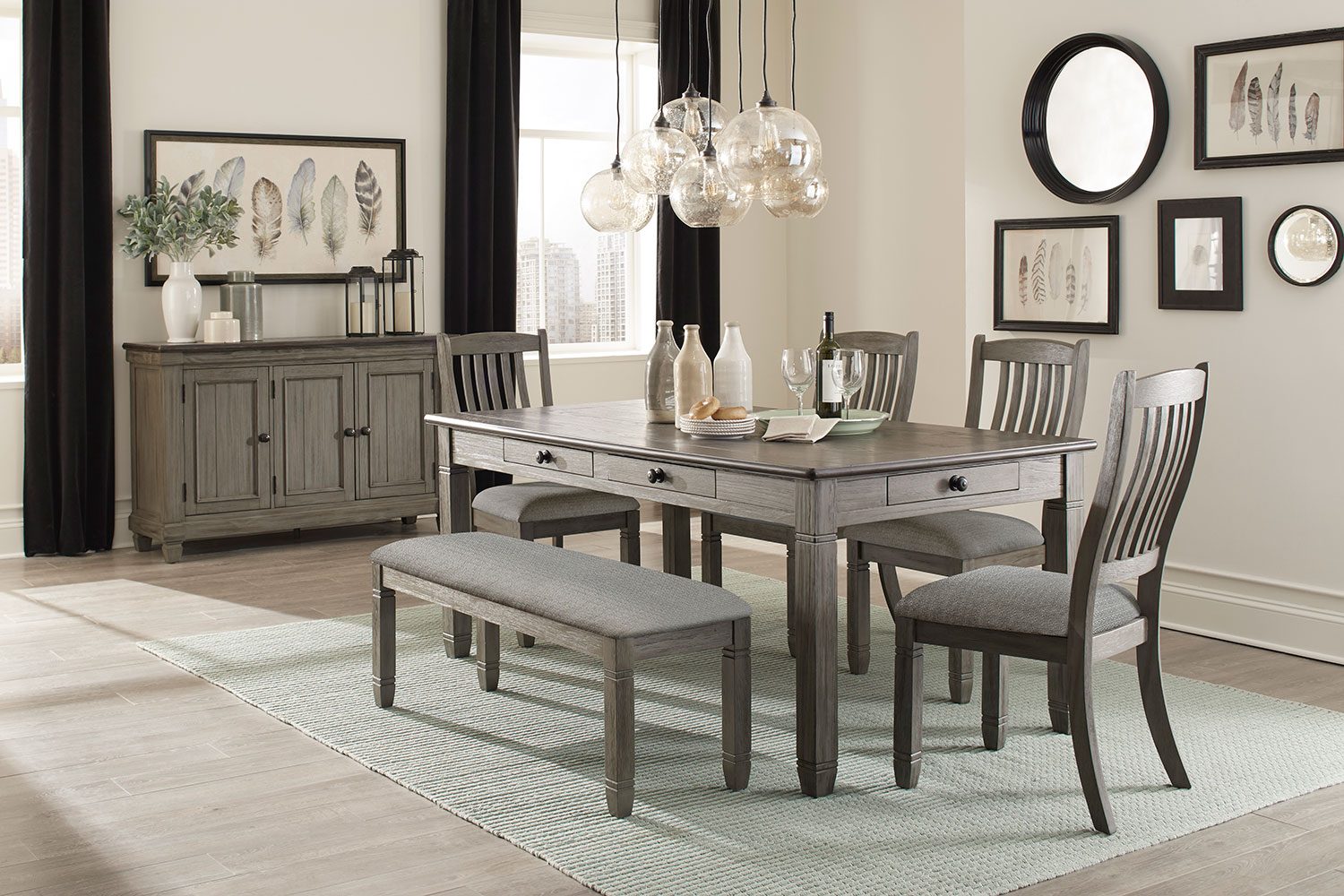 Harold Server - Grey, Antique