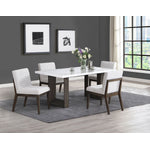Maeve 5-Piece Dining Set - Beige, Espresso