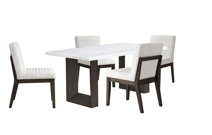 Maeve 5-Piece Dining Set - Beige, Espresso