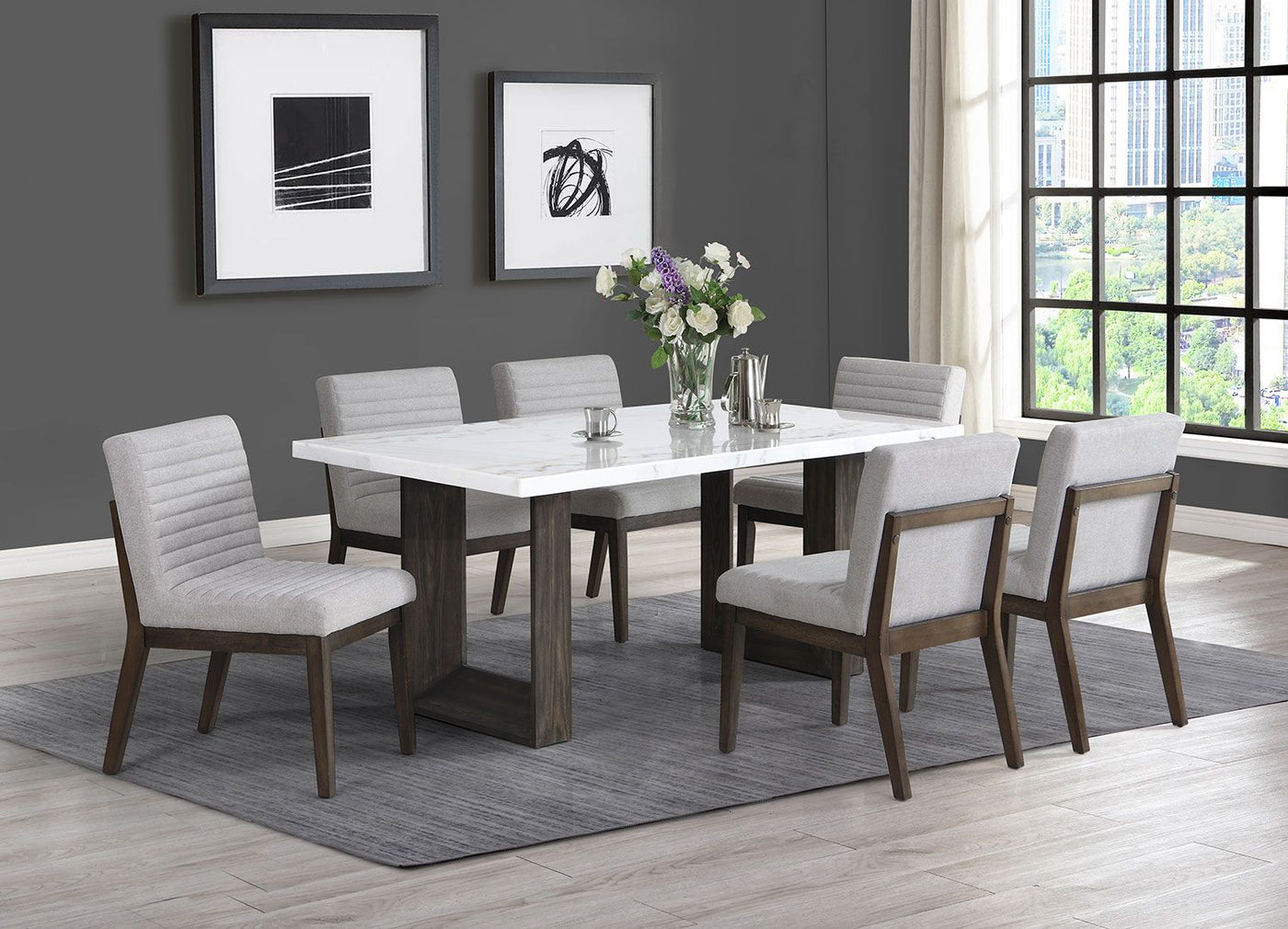 Maeve Dining Chair - Grey, Espresso
