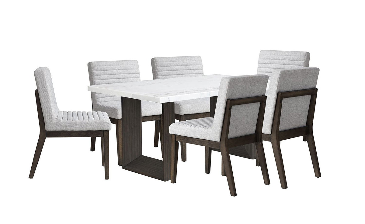 Maeve 7Piece Dining Set Grey, Espresso Leon's