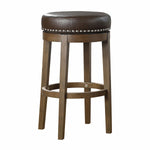 Westby Round Swivel Bar Height Stool - Brown