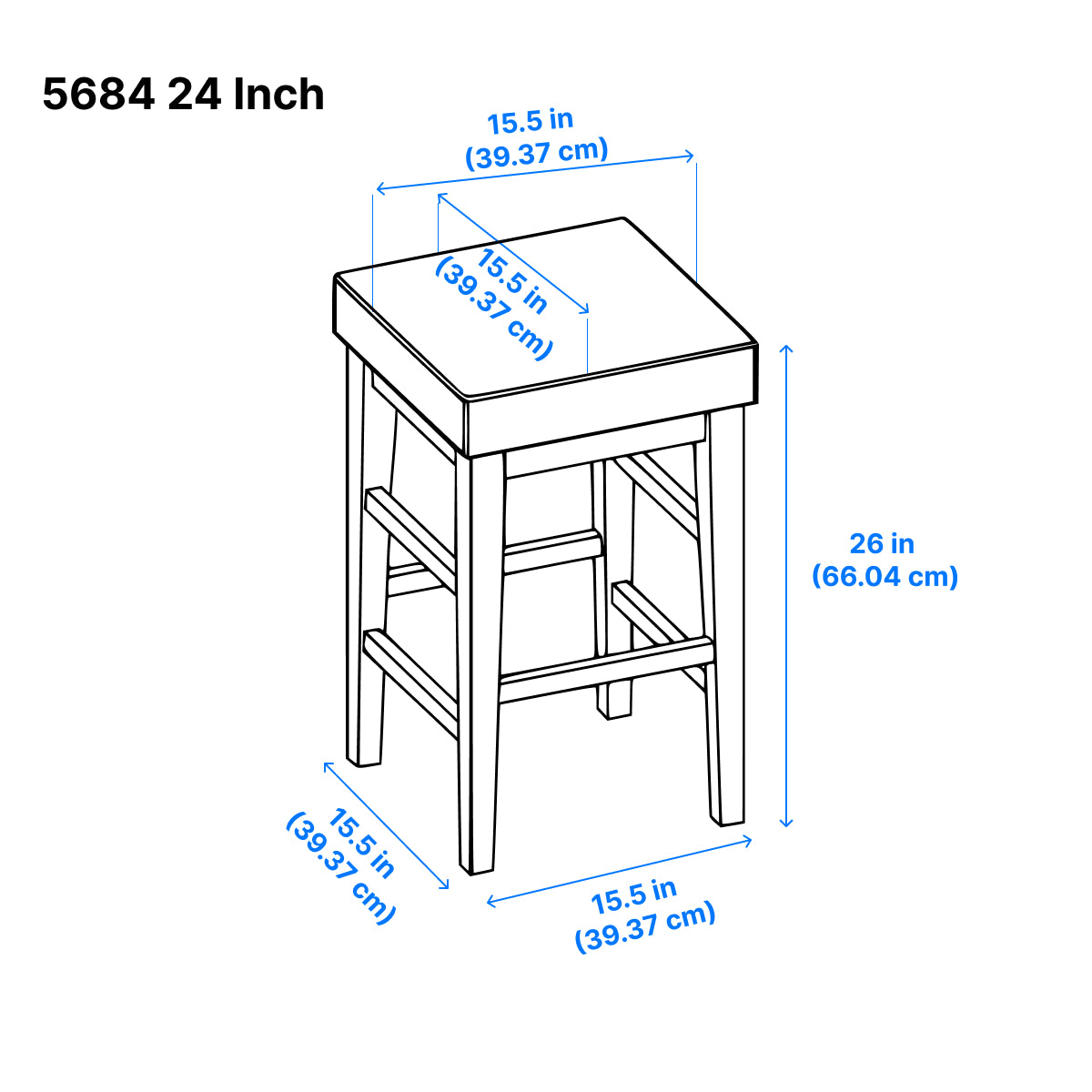 Pittsville Counter Stool - Grey - Set of Two