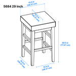Pittsville Bar Stool - Espresso, Black - Set of Two