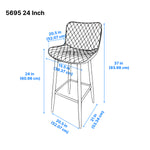 Nya Counter Stool - Grey - Set of Two