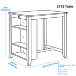 Giorno Counter-Height Dining Room Package - White/Grey - 3-Piece Set