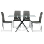 Darron 5-Piece Dining Table Set - Slate