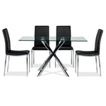 Darron 5-Piece Dining Table Set - Black
