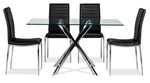 Darron 5-Piece Dining Table Set - Black