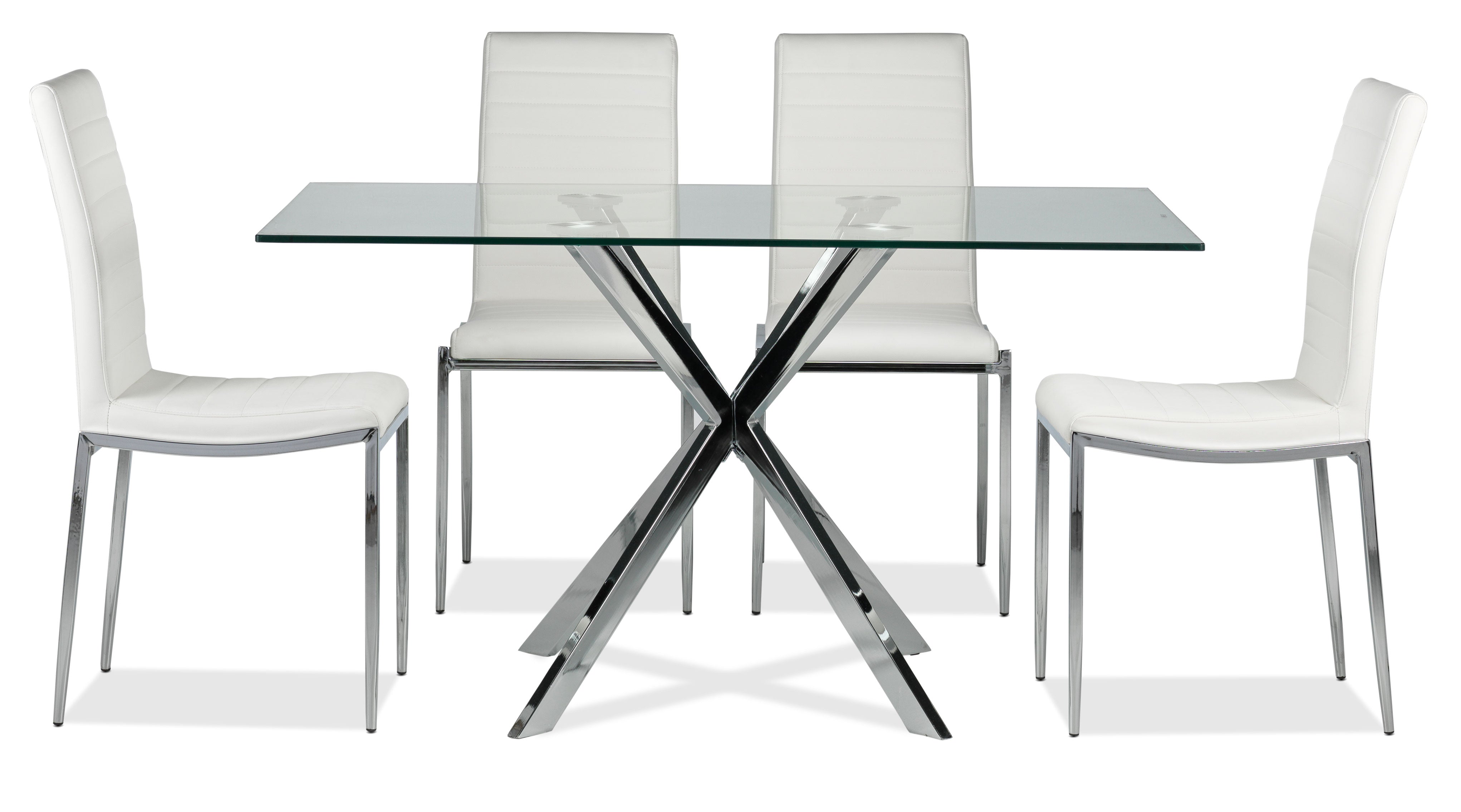Darron 5-Piece Dining Table Set - White
