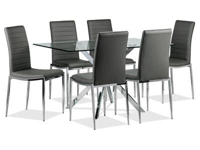 Darron 7-Piece Dining Table Set - Slate