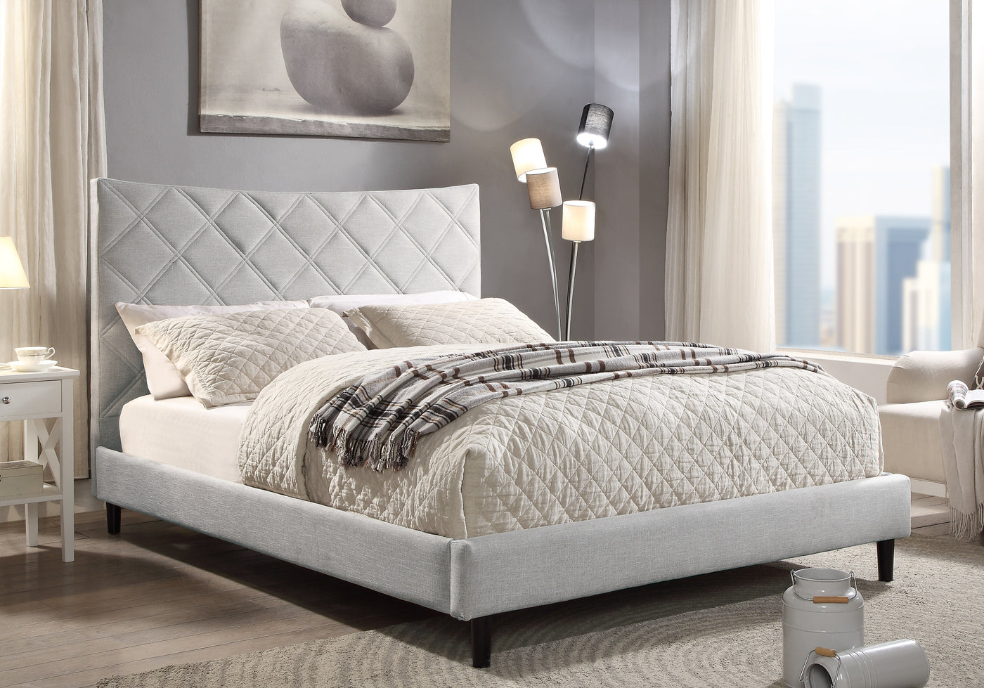 Lawrence 3-Piece Queen Bed - Beige