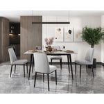 Emberly 5-Piece Sintered Dining Set - Beige, Black