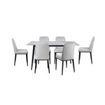 Emberly 7-Piece Sintered Dining Set - Beige, Black