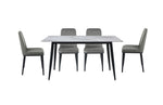 Emberly Sintered Stone Dining Table - Grey, Black